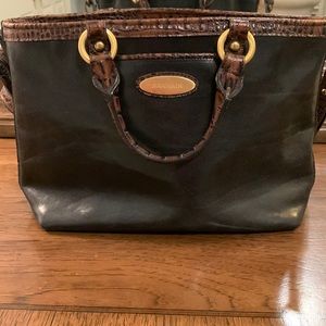 Brahmin leather black croc purse